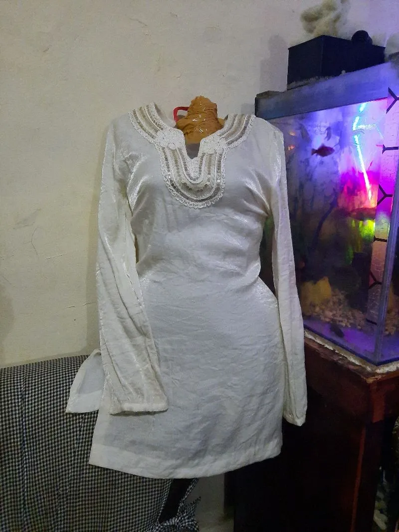 Muslim Wrap dress Wanita white photo 1