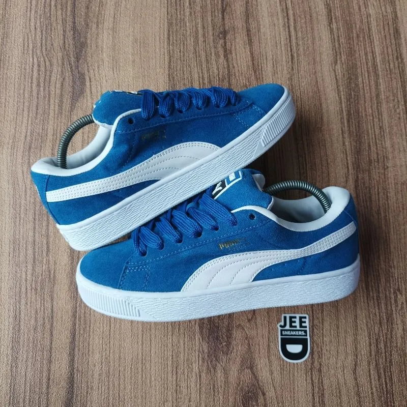 Puma Emo Casual Sneakers Pria white blue photo 1