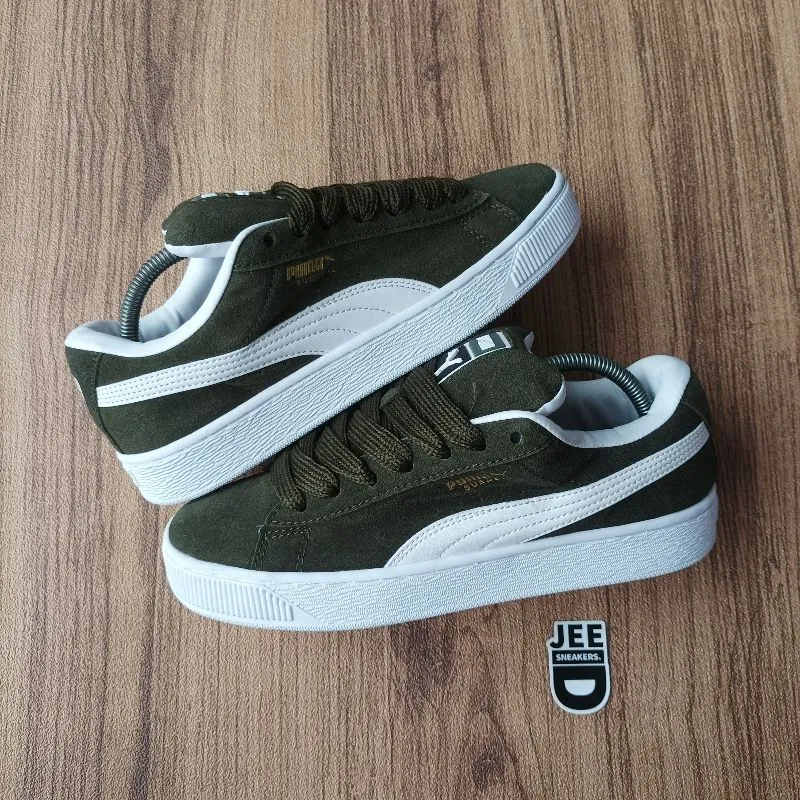 Puma Emo Casual Sneakers Pria white green Preloved