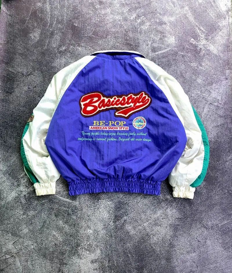 Vintage Sportswear Bomber jacket Pria purple white photo 1