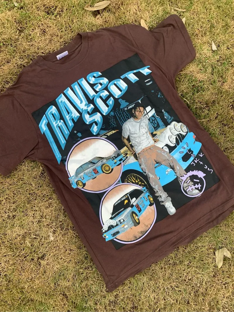 Vintage T-shirt Pria brown photo 1