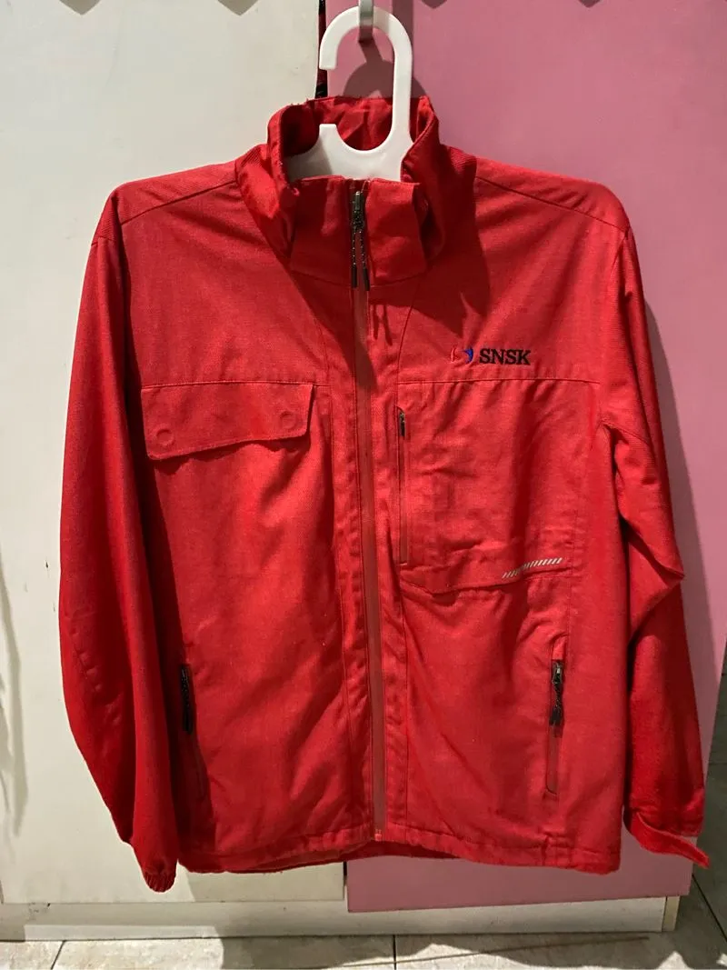 Casual Windbreaker Wanita red photo 1