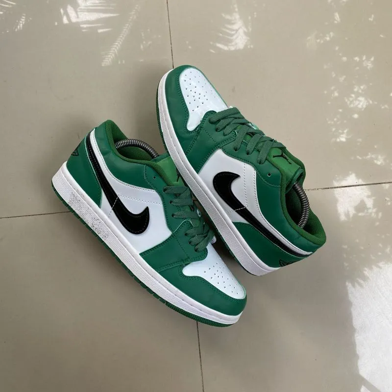 Nike Air Jordan Casual Sneakers Pria white green photo 1