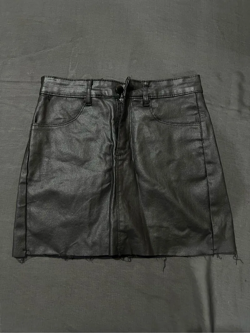 Streetwear Y2K Mini skirt Wanita black photo 1