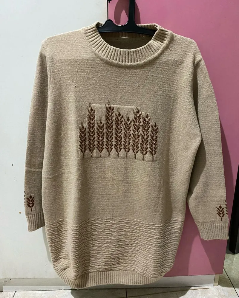 Casual Sweater Wanita tan cream photo 1