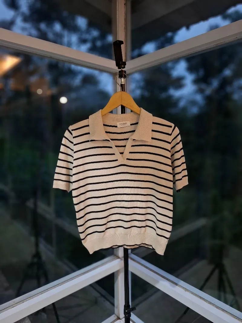 Coquette Casual T-shirt Wanita white black photo 1
