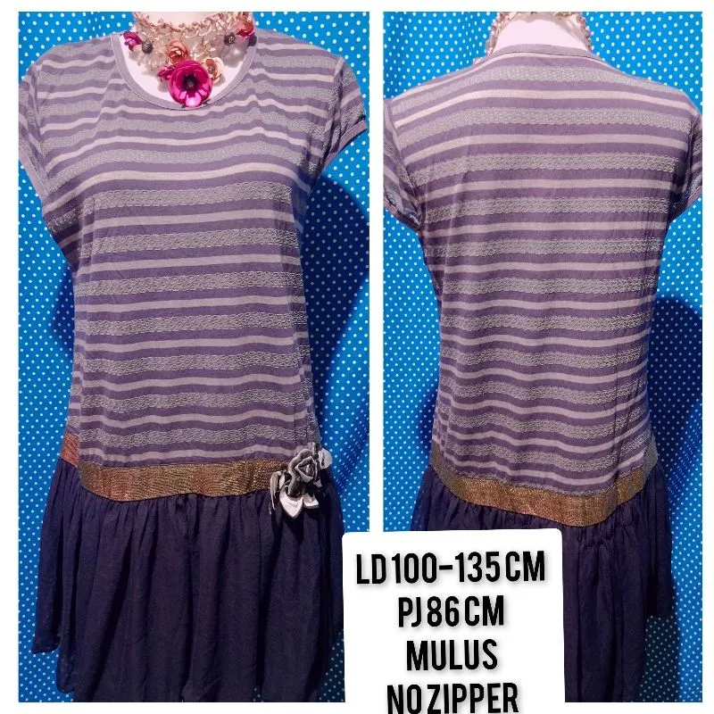 Casual Shirt dress Wanita purple photo 1