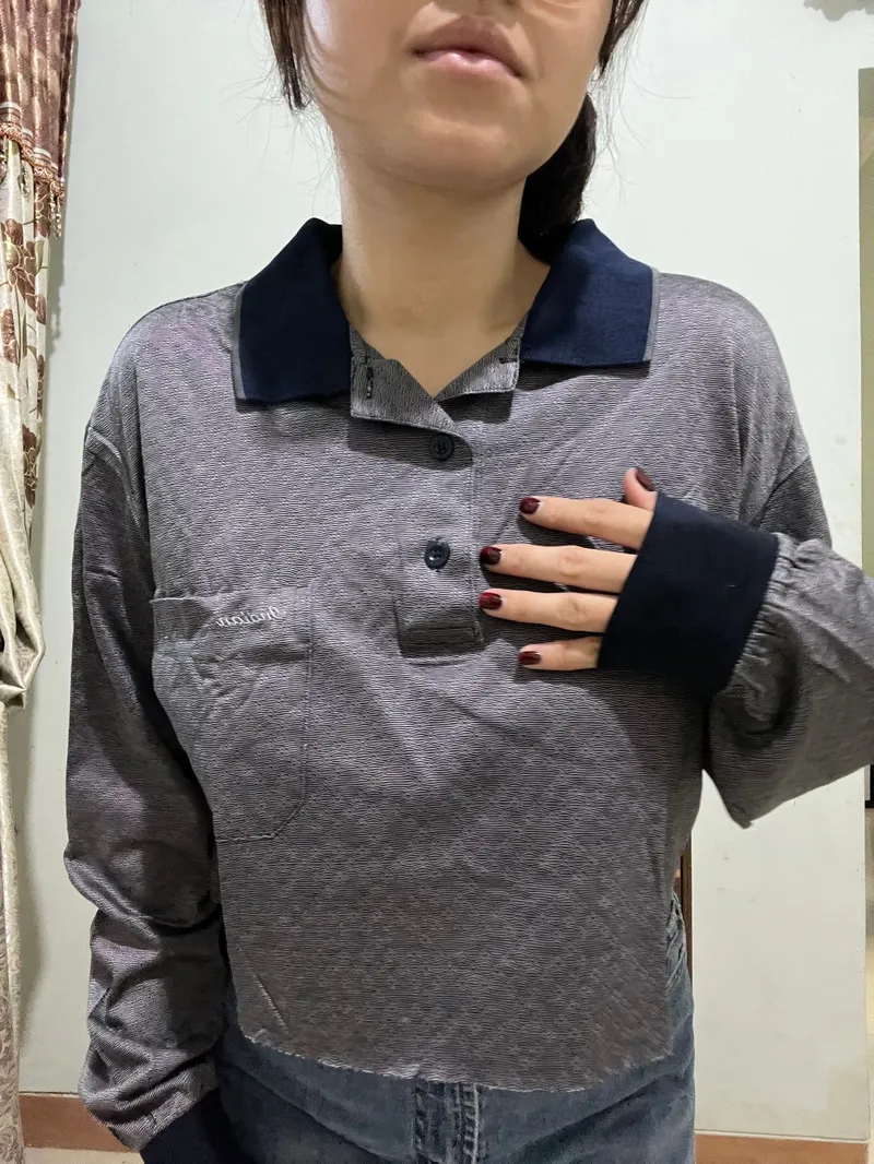 Casual Reworked Crop top Wanita red photo 1