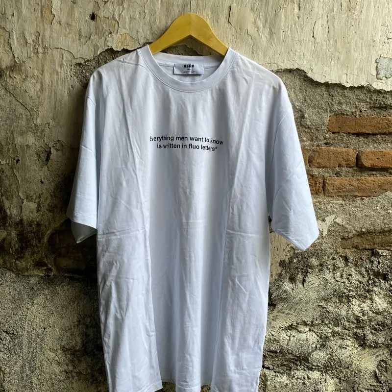 MSGM Streetwear Luxury T-shirt Pria white photo 1