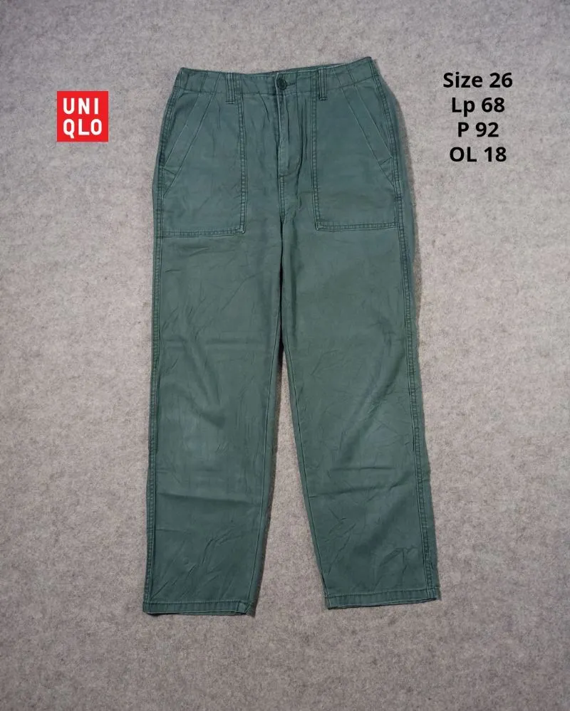 Uniqlo Vintage Casual Casual pants Pria green photo 1