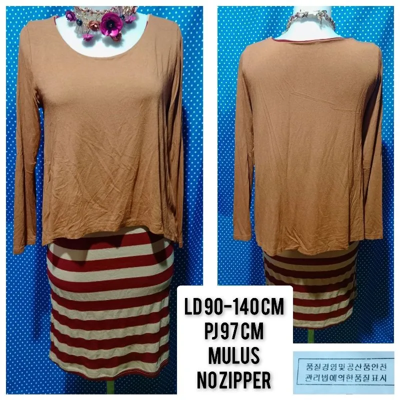 Casual Shirt dress Wanita brown photo 1