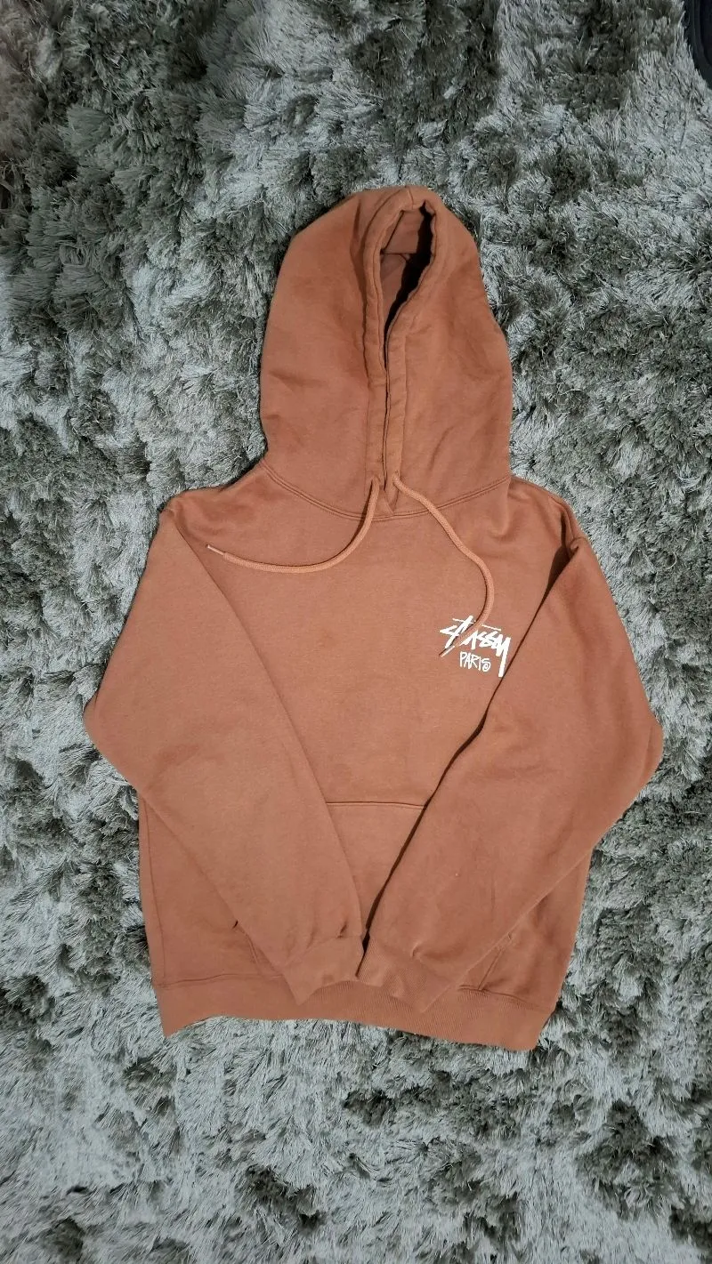 Stussy Streetwear Hoody Pria white brown photo 1