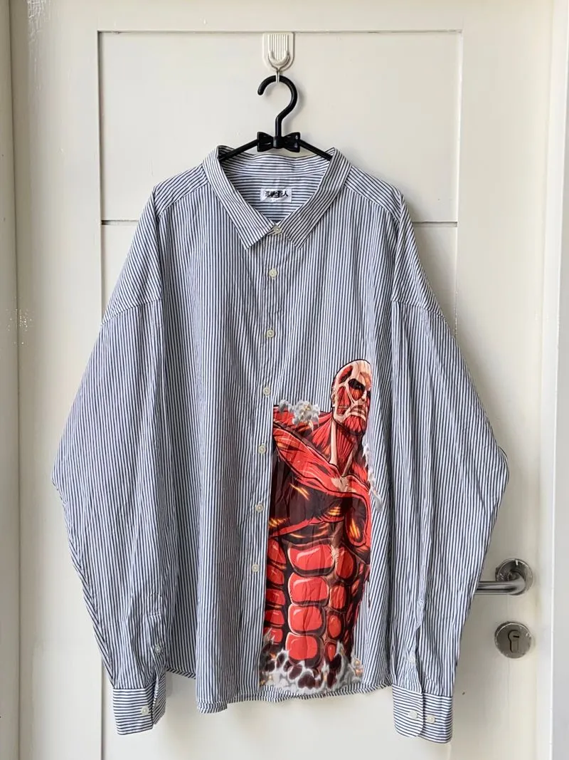 Japanese brand Casual Casual shirt Pria white photo 1