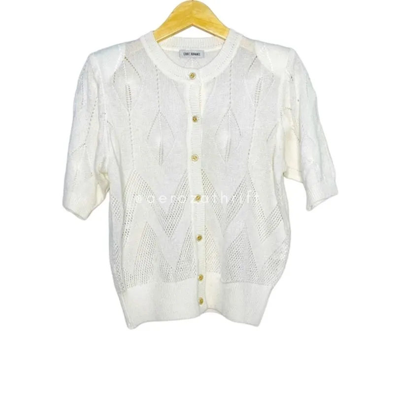 Vintage Casual T-shirt Wanita white photo 1