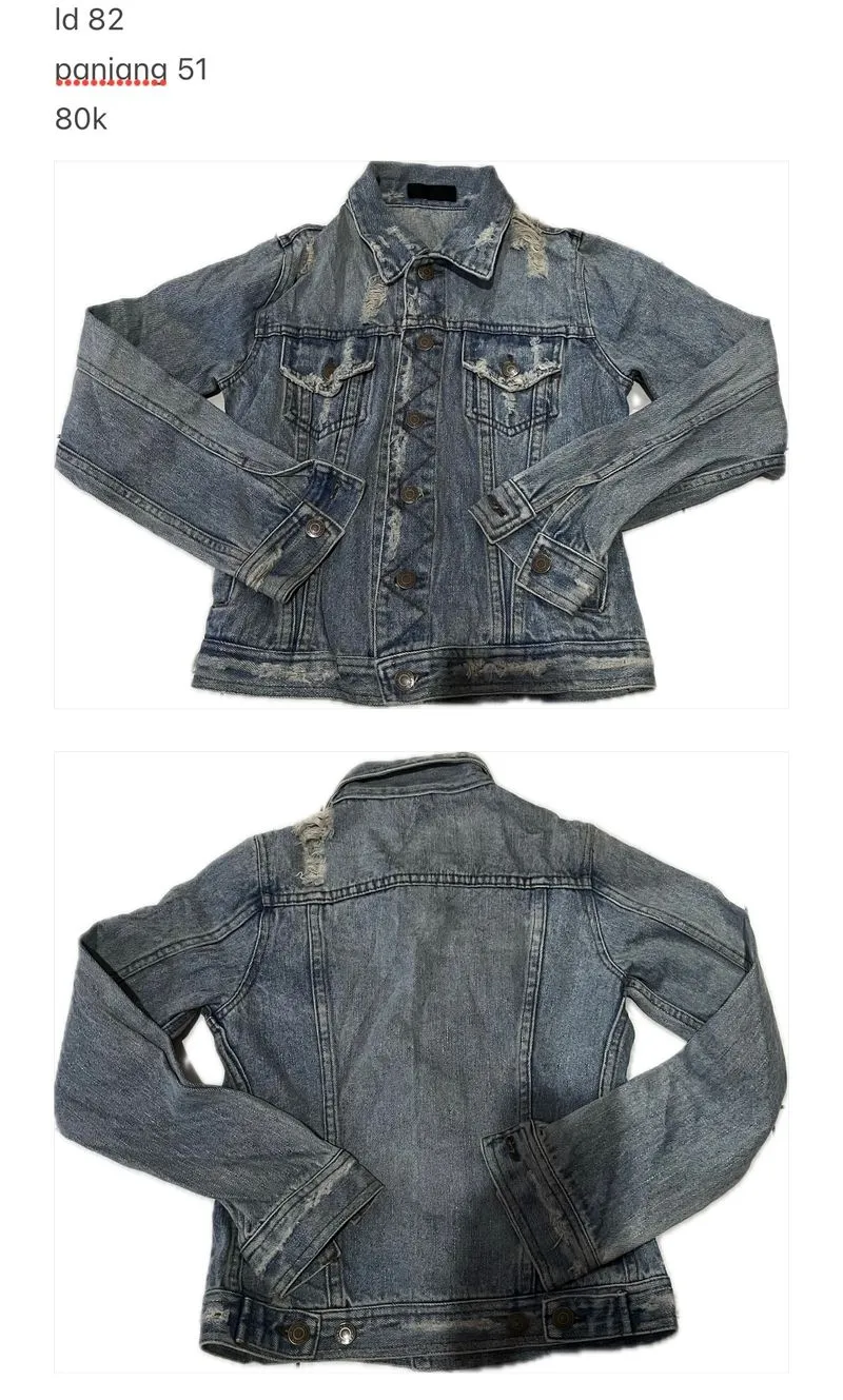 Vintage Streetwear Denim jacket Wanita blue photo 1