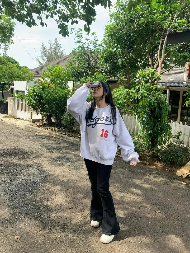 Casual Wanita white red photo 1