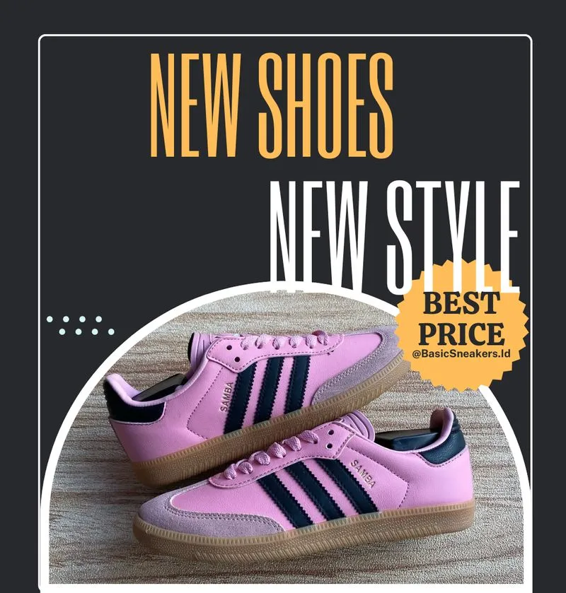 Adidas Sportswear Casual Sneakers Pria pink black photo 1