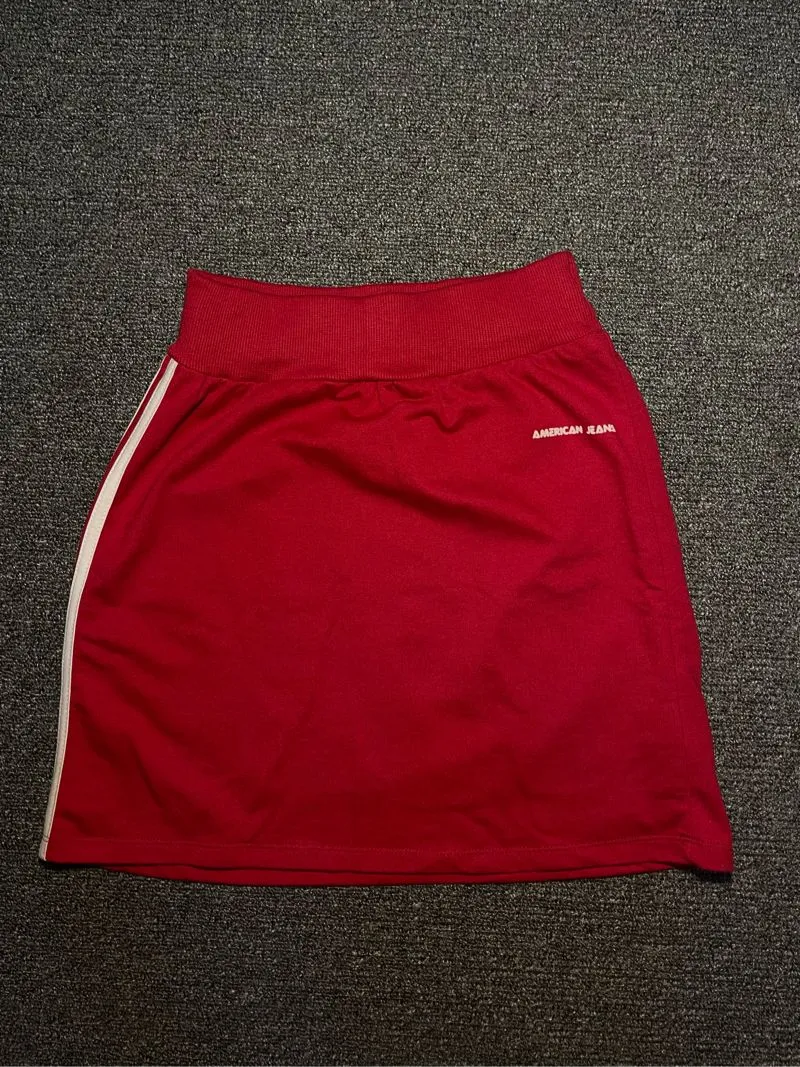 Y2K Lolita Mini skirt Wanita white red photo 1