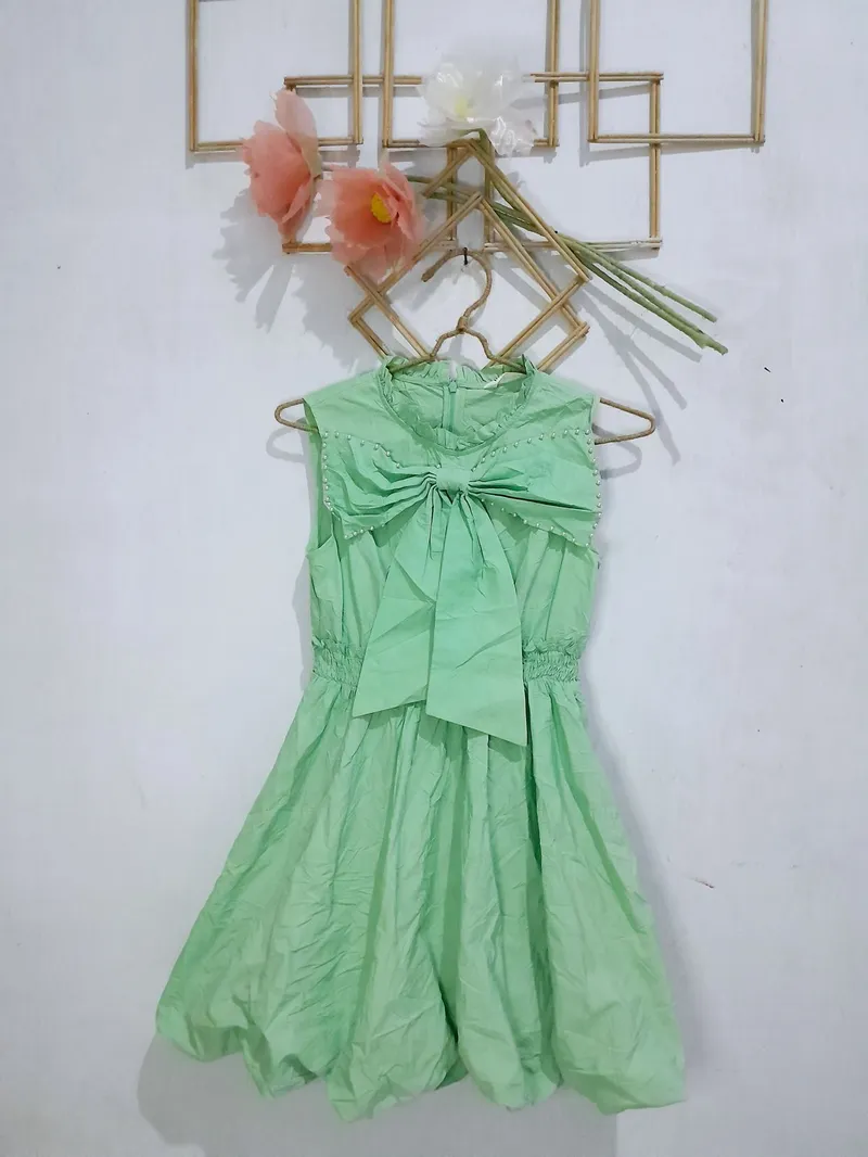 Vintage Luxury Evening dress Wanita green photo 1