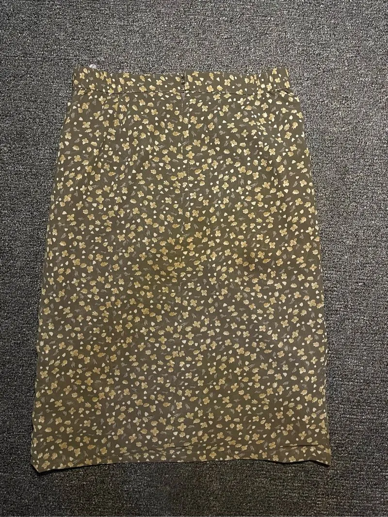 Vintage Indie Mini skirt Wanita green tan photo 1