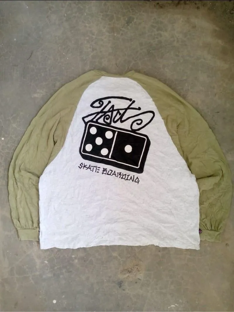 Vintage Skater T-shirt Pria green cream photo 1