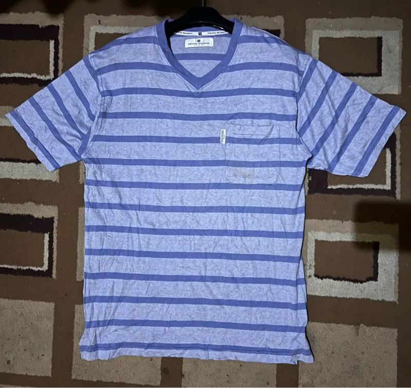 Balmain Luxury Minimalist T-shirt Pria white blue photo 1
