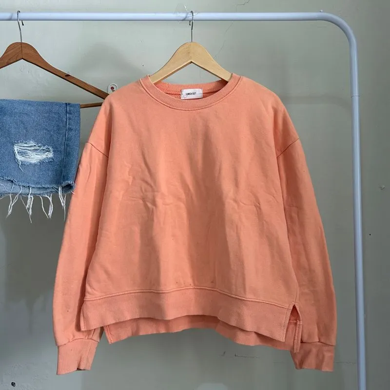 Y2K Sweater Wanita orange photo 1