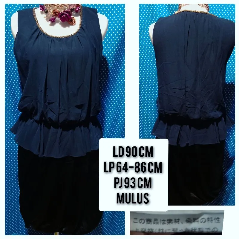 Casual Bodycon dress Wanita navy photo 1