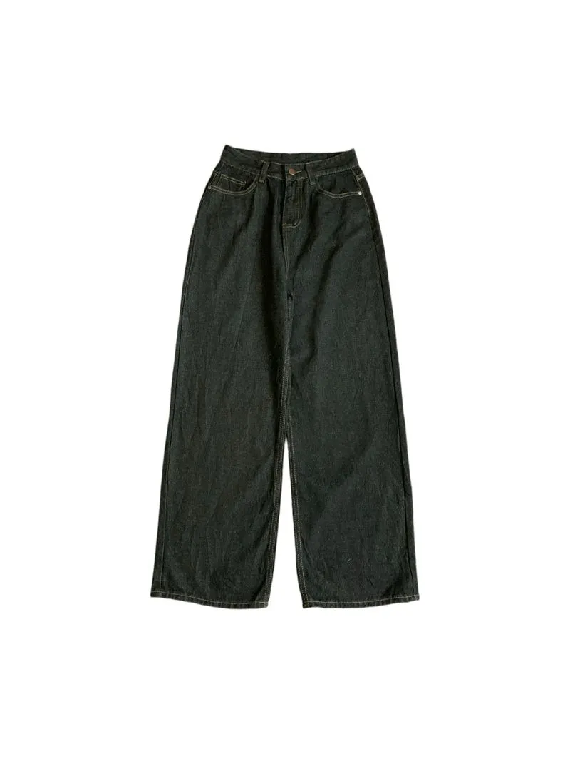 Y2K Skater Jeans Pria black gray photo 1