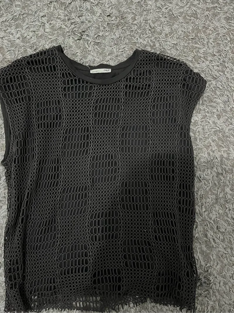 ZARA Minimalist Blouse Wanita navy photo 1