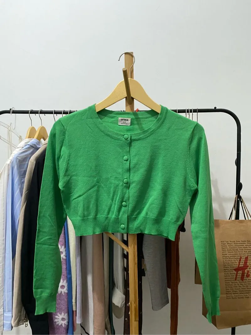 Cotton On Casual Cardigan Wanita green blue photo 1