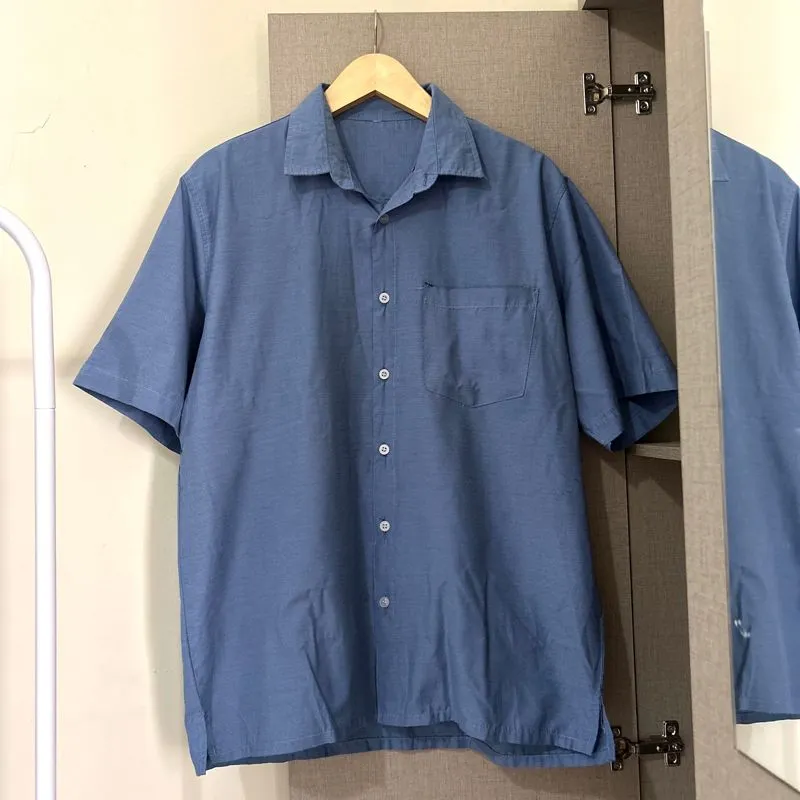 Casual Casual shirt Pria blue photo 1