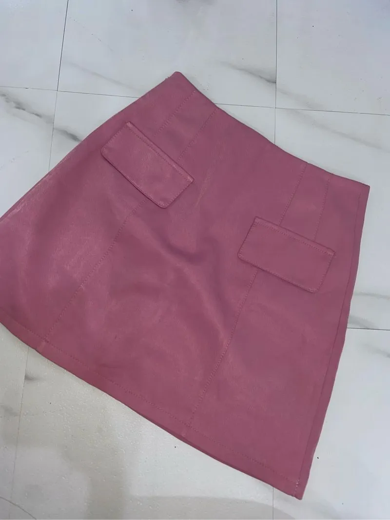 Casual Mini skirt Wanita pink photo 1
