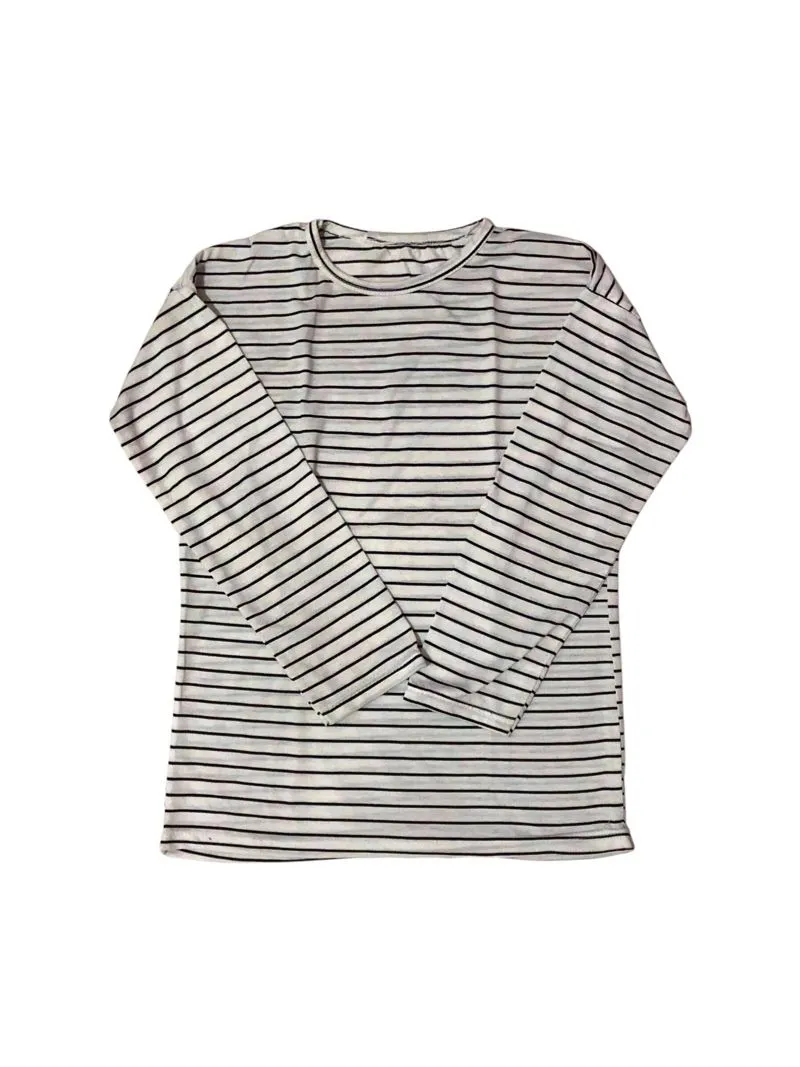 Vintage Casual T-shirt Wanita white black photo 1