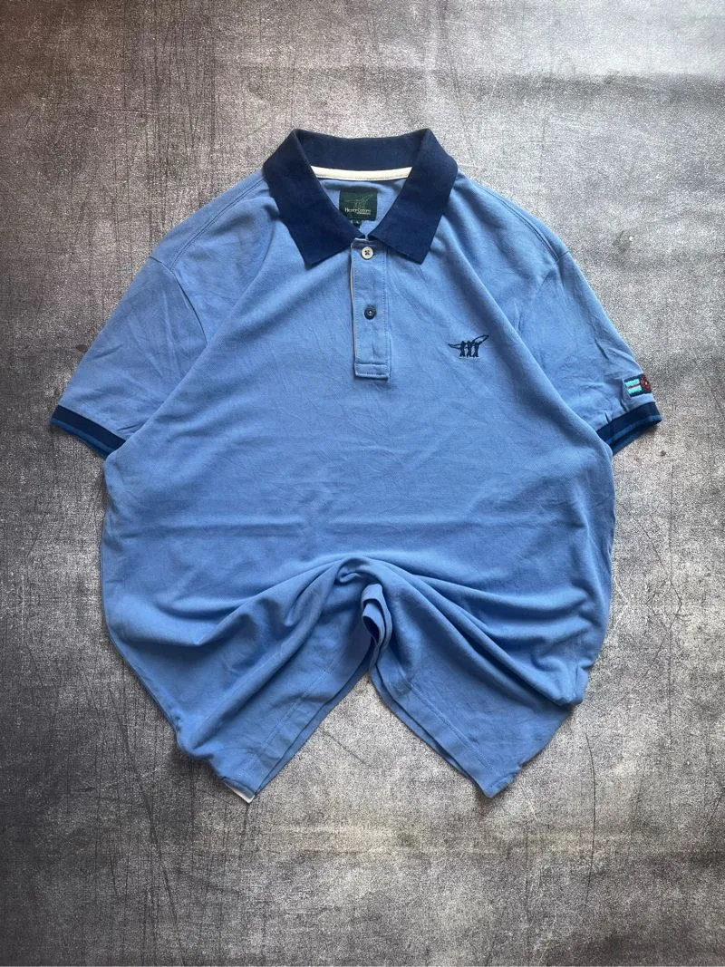 Luxury Casual Polo shirt Pria blue photo 1