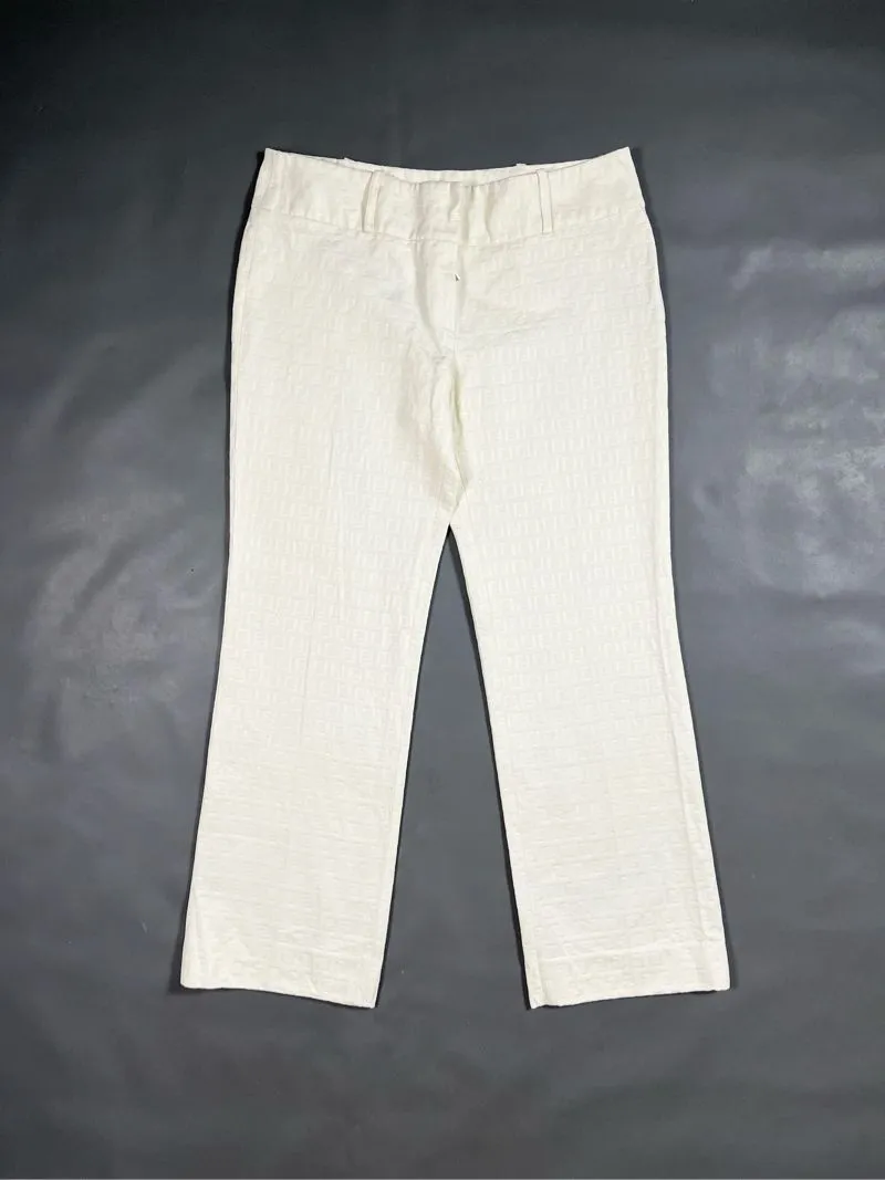 Fendi Luxury Avant Garde Flare pants Wanita white photo 1