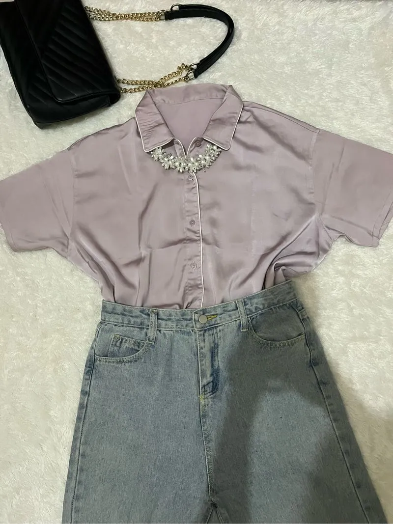 Uniqlo Casual T-shirt Wanita purple photo 1