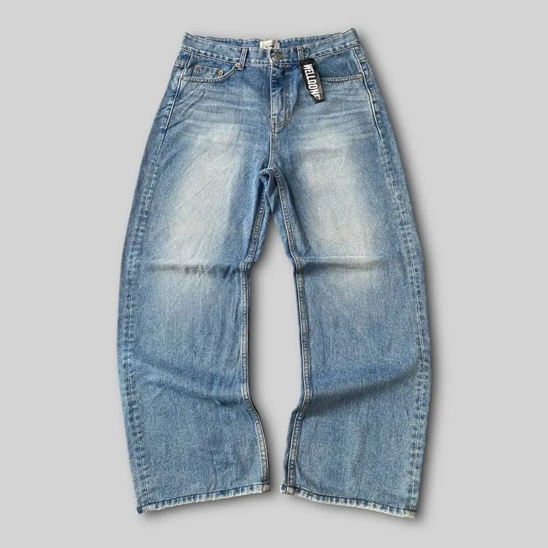 Streetwear Y2K Jeans Pria blue photo 1