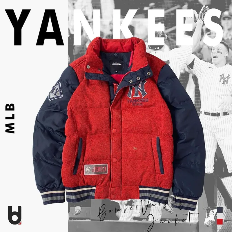VINTAGE MLB VARSITY DOWN YANKEES P photo 1