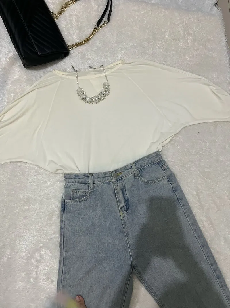 Japanese brand Vintage Casual Blouse Wanita cream photo 1