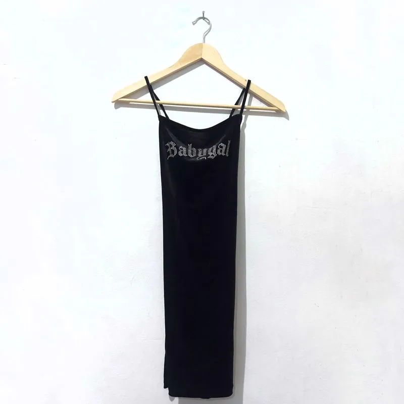 H&M Y2K Grunge Bodycon dress Wanita black photo 1