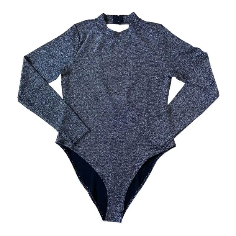 H&M Y2K Luxury Bodysuit Wanita silver photo 1