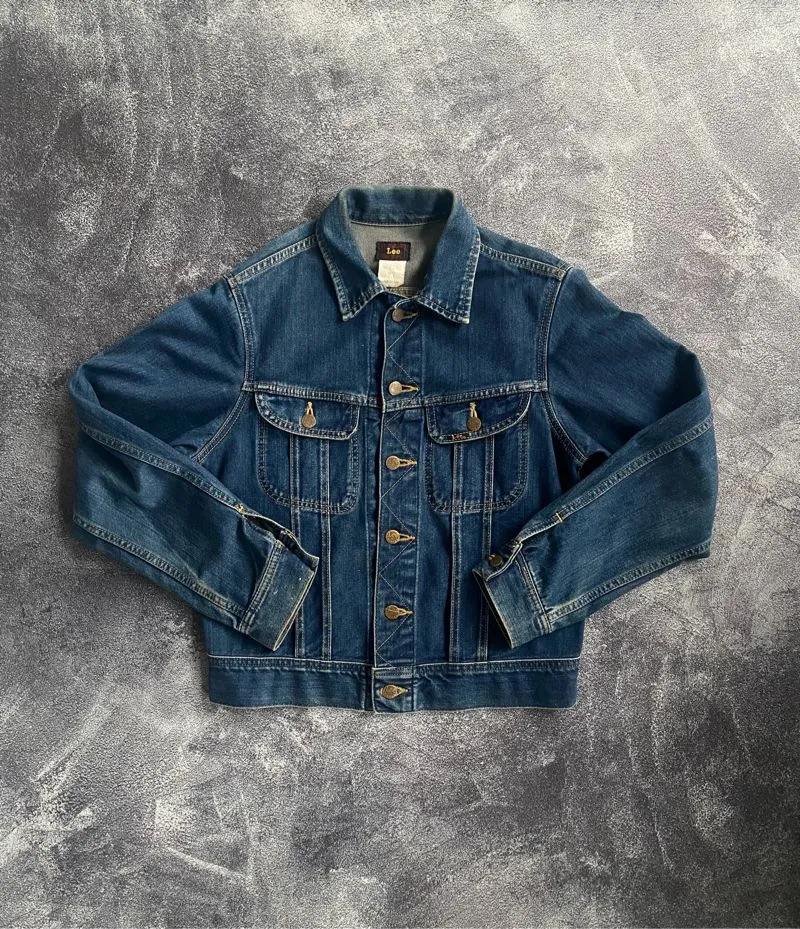 Lee Vintage Grunge Denim jacket Pria navy blue photo 1