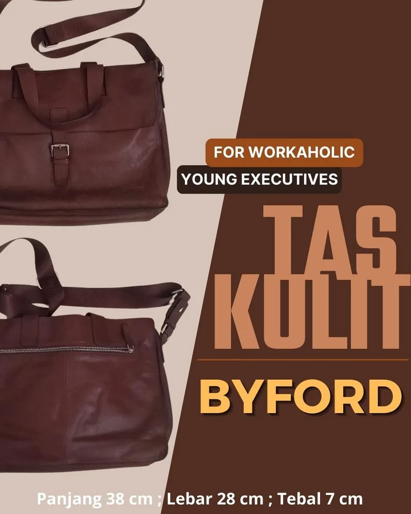 Byford Casual Reworked Bag Pria brown photo 1