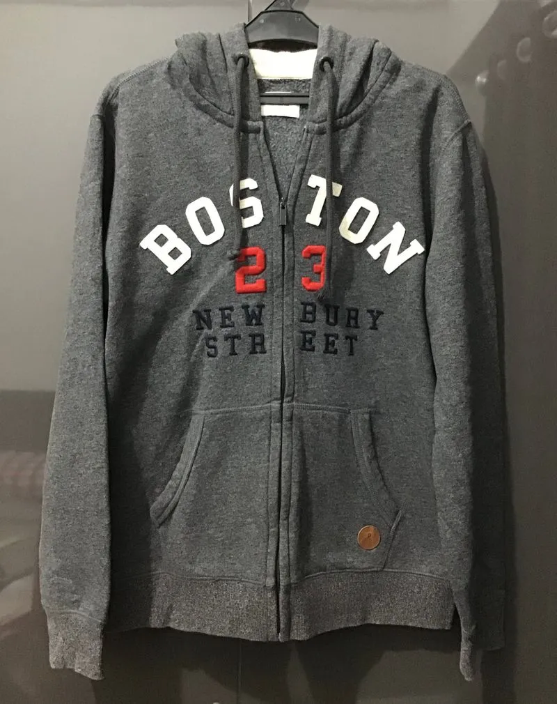 Polham Casual Hoody Pria gray photo 1