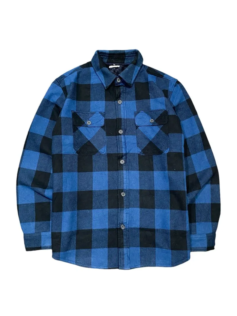 Uniqlo Streetwear Casual Formal shirt Pria black blue photo 1