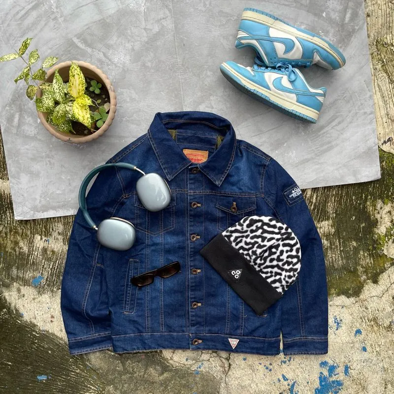 Grunge Indie Denim jacket Pria blue photo 1