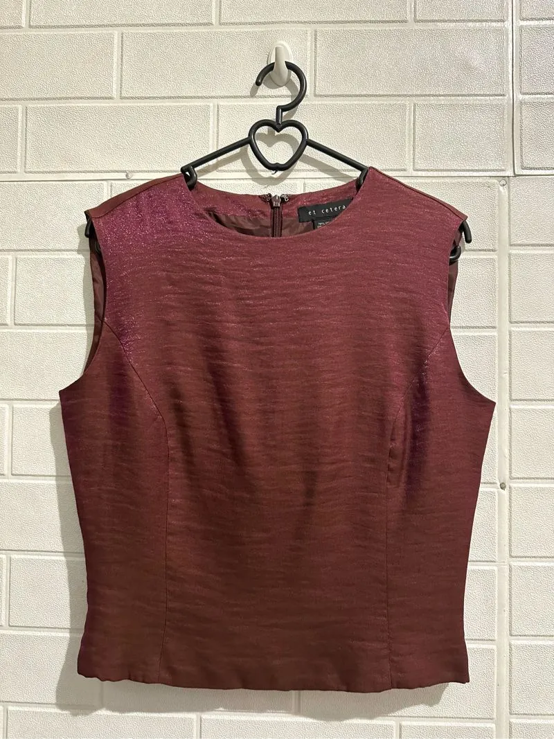 et cetera Luxury Casual Shirt Wanita burgundy photo 1