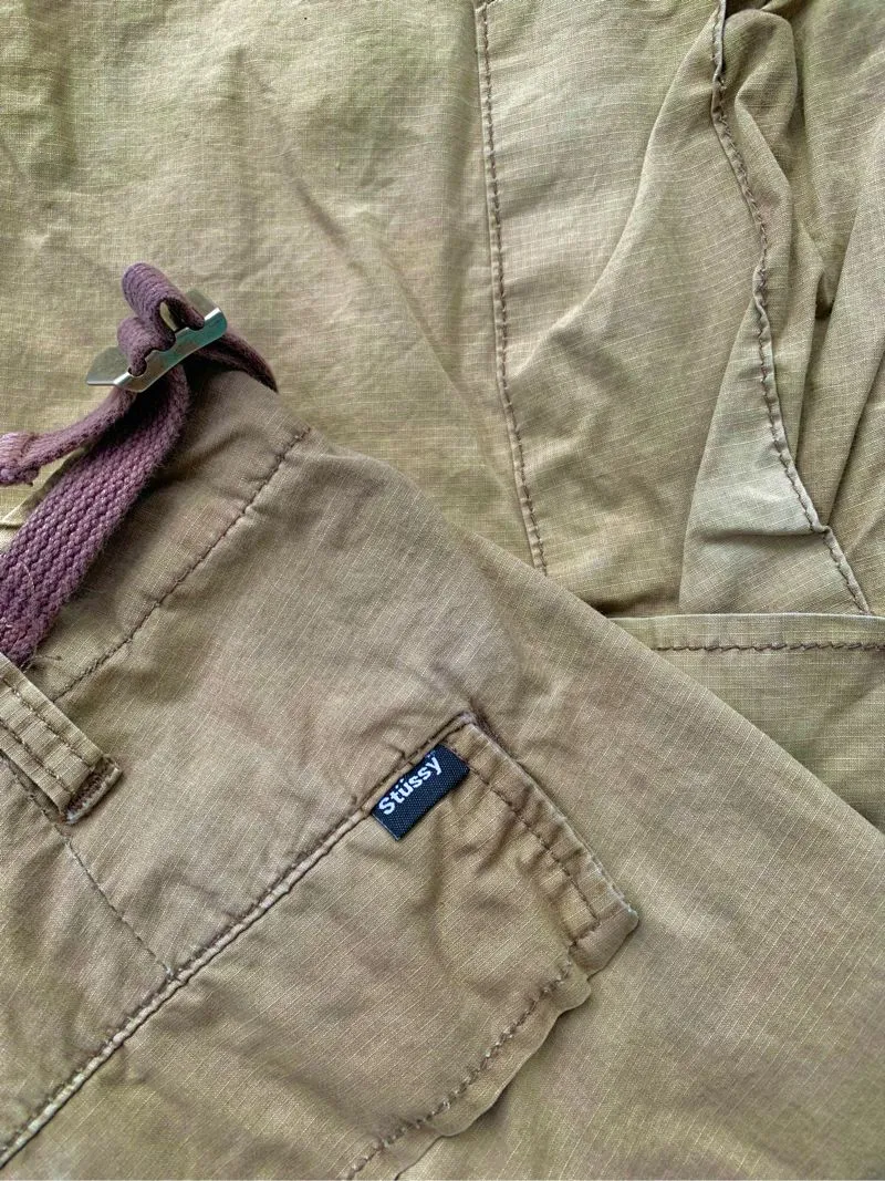 Stussy Streetwear Y2K Short Pria tan photo 1