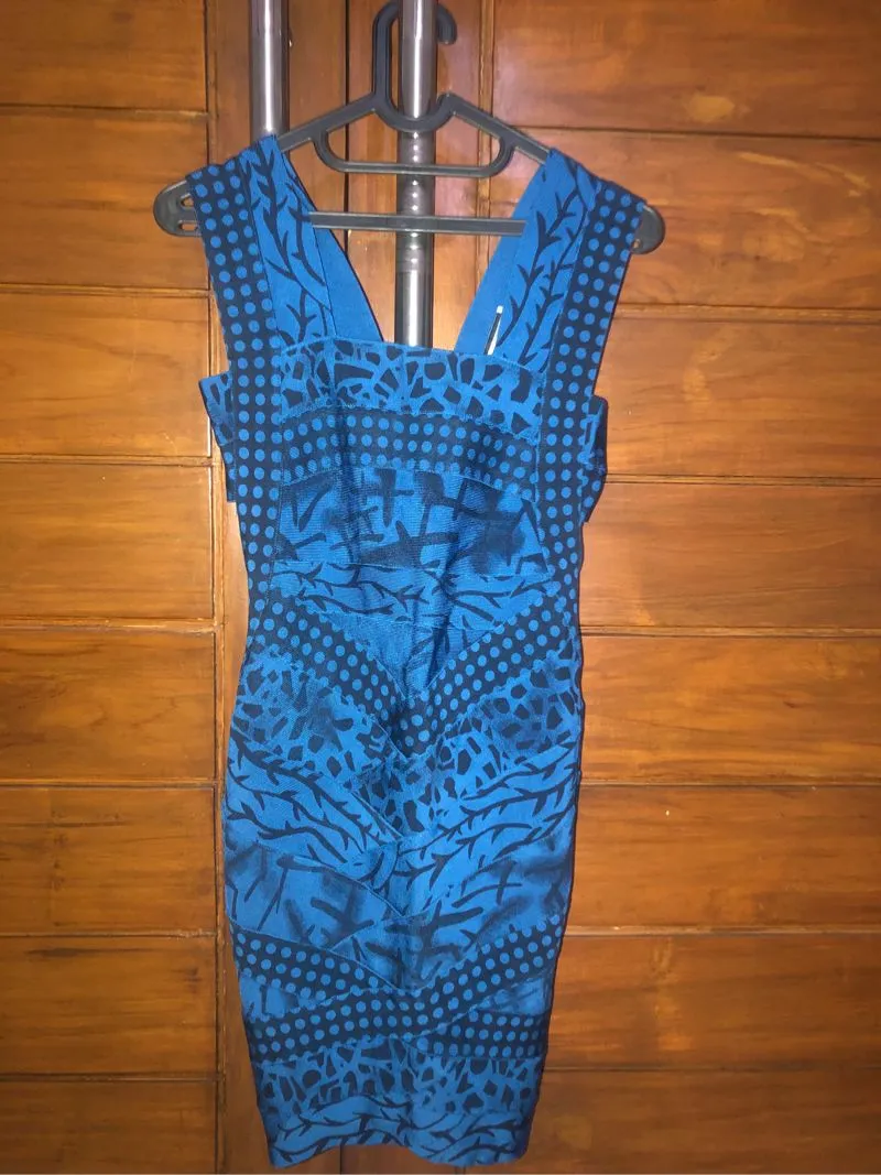 Minimalist Casual Casual dress Wanita blue photo 1